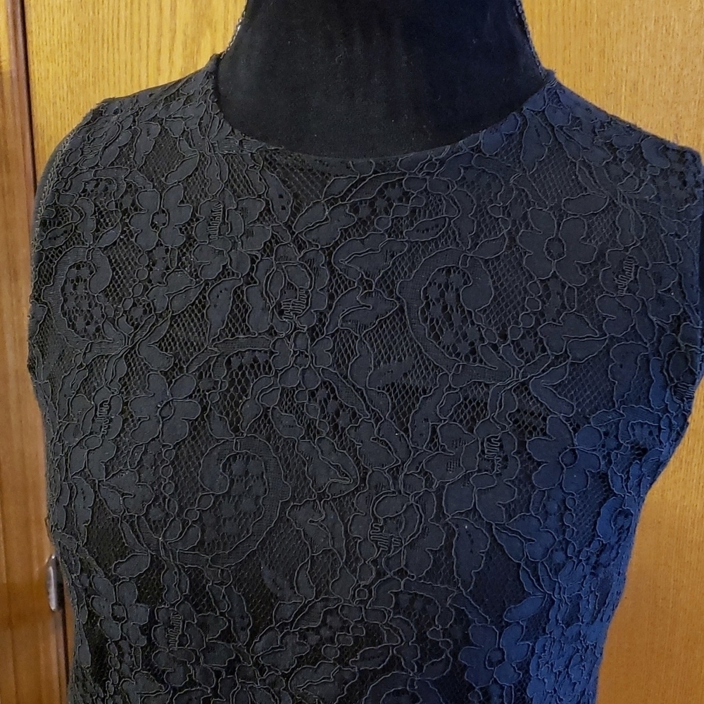 Lauren Ralph Lauren lace front sleeveless top black